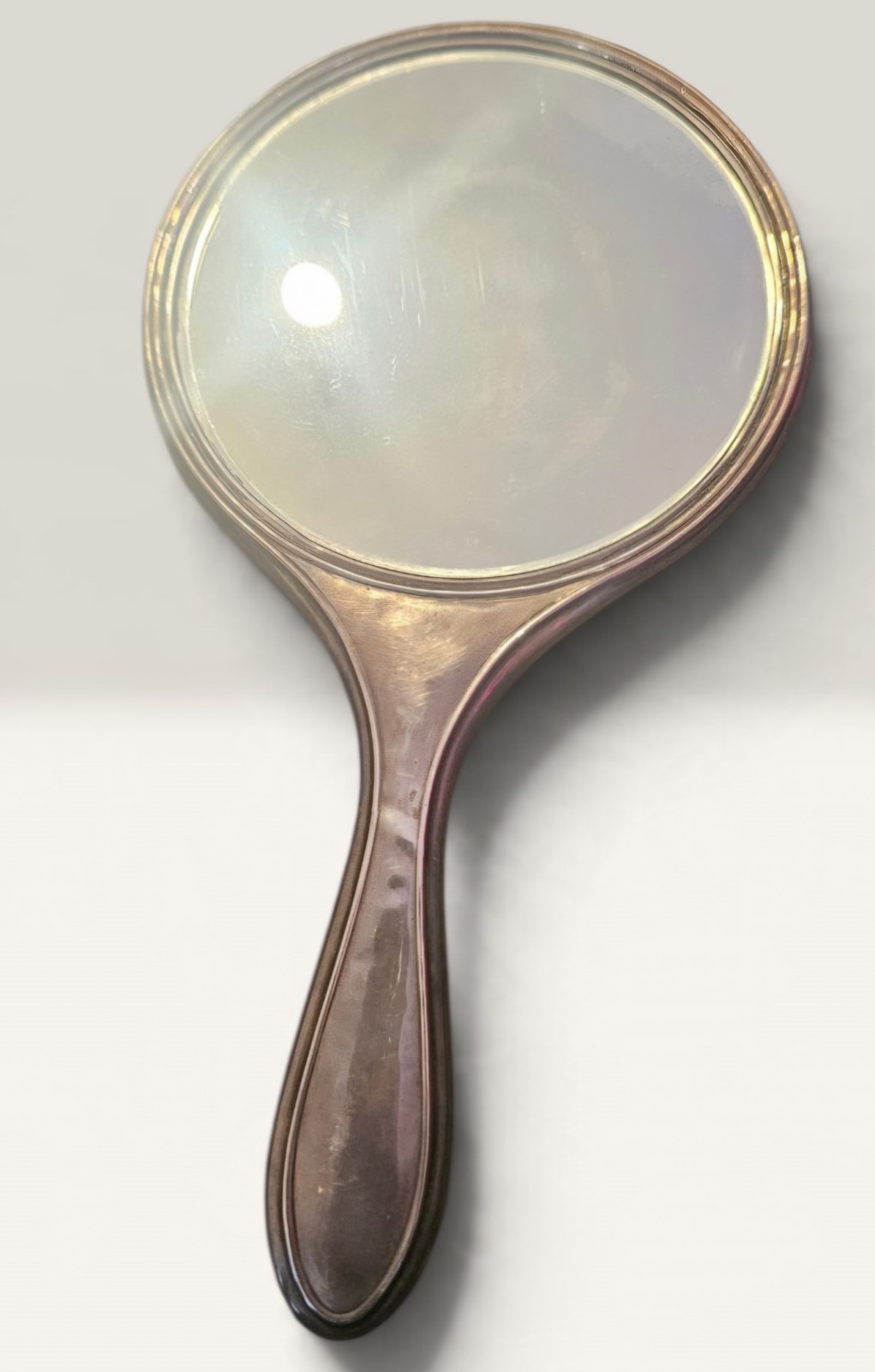 Antique 1925 Sterling Silver Hand Mirror – A Buckley Ltd – Birmingham Hallmarked