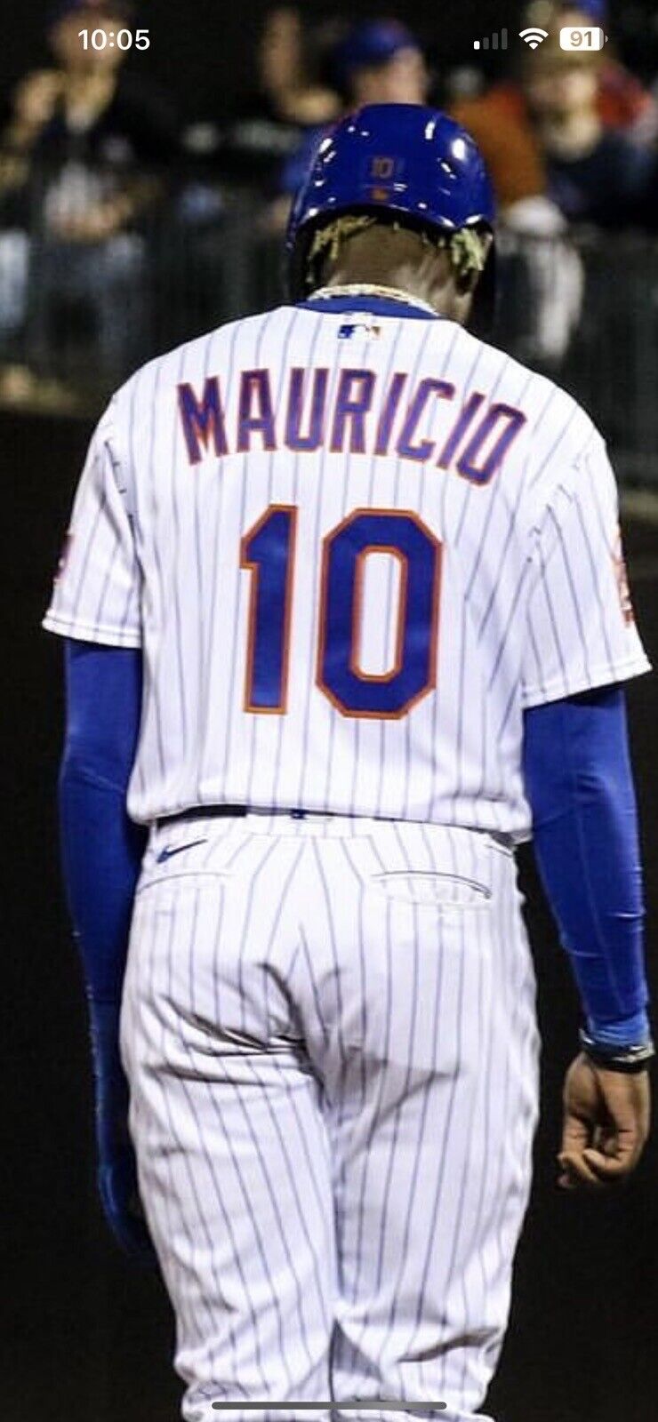 Ronny Mauricio #10 New York Mets Replica Nike Jersey