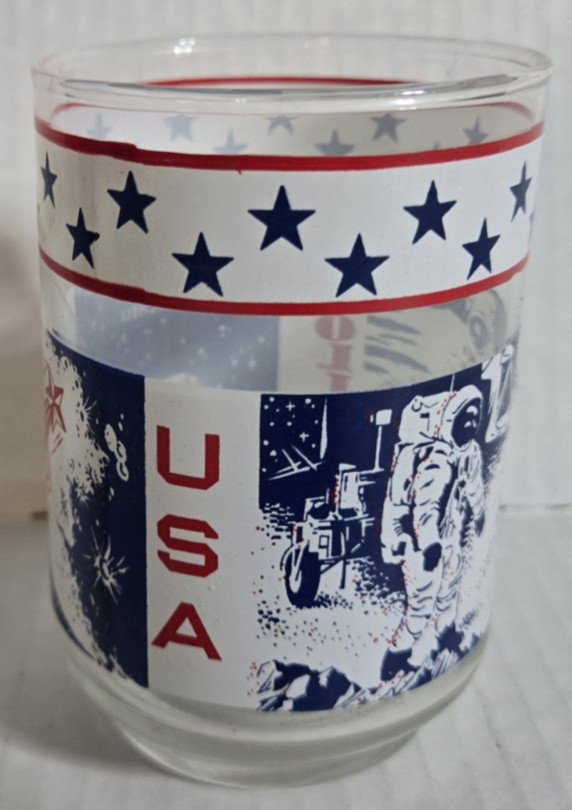 Vintage 1971 LIBBEY Apollo 14 Commemorative Glass, USA, Moon, Astronauts, NASA Vintage 1971 LIBBEY Apollo 14 Commemorative Glass, USA, Moon, Astronauts, NASA