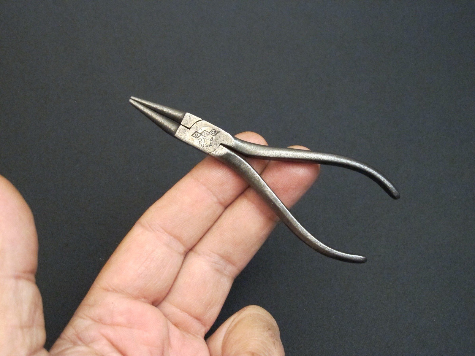 Small 4-1/4” Vtg “UTICA” Jewelers/Watchmakers Workbench Pliers Antique Rare Tool Small 4-1/4” Vtg “UTICA” Jewelers/Watchmakers Workbench Pliers Antique Rare Tool