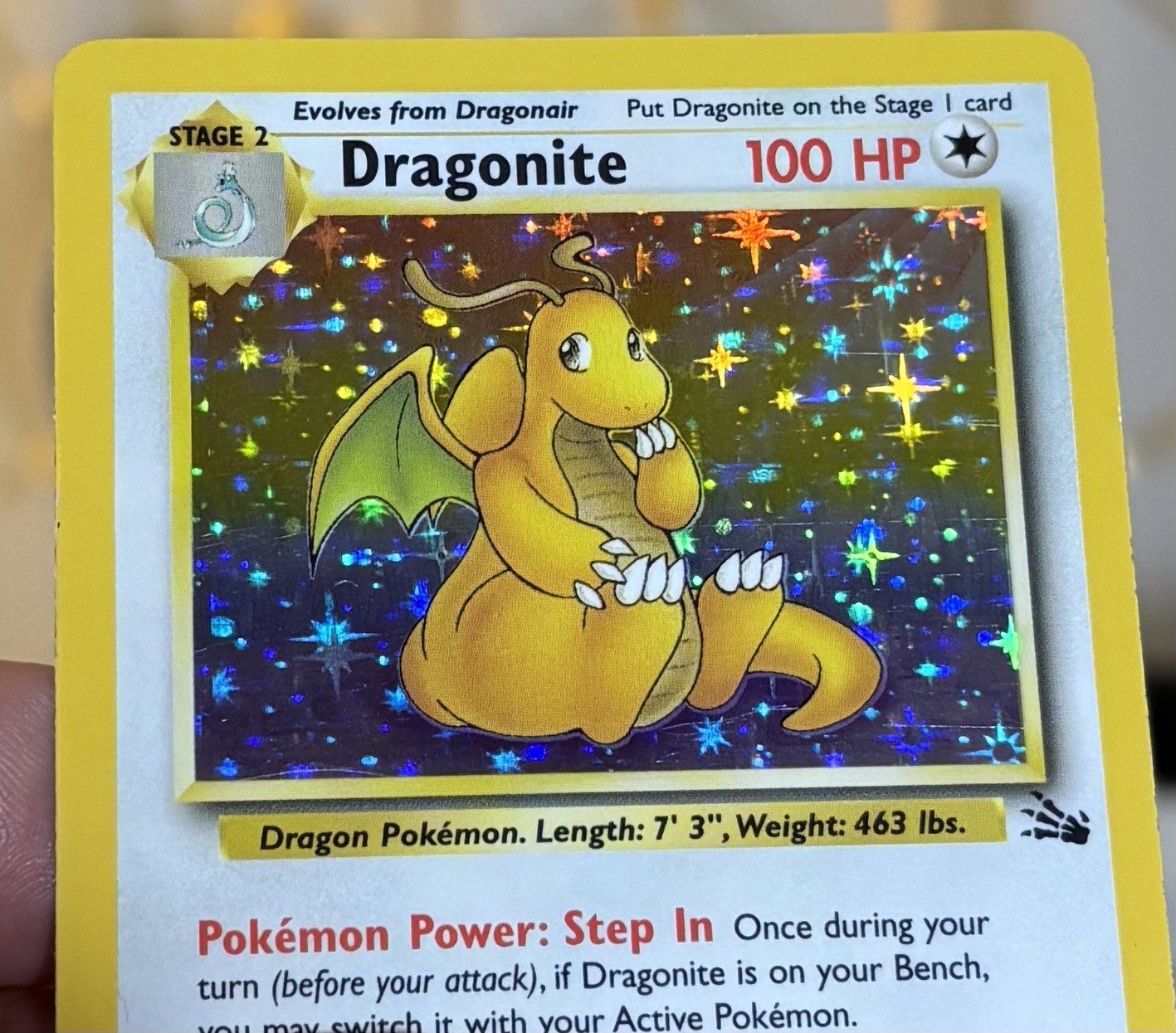 Dragonite #4 Holo Fossil Rare English 1999 Pokemon TCG Unlimited-NM Dragonite #4 Holo Fossil Rare English 1999 Pokemon TCG Unlimited-NM