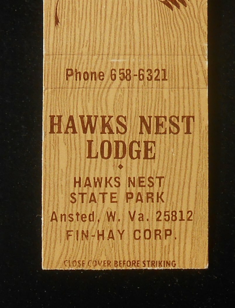 1960s Hawks Nest Lodge Hawks Nest State Park Fin-Hay Corp. Ansted WV Fayette Co