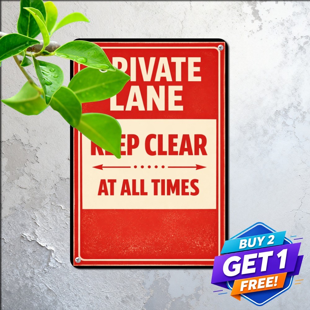 Active Driveway Do Not Block No Parking Warning Metal Tin Plaque Sign 8x12