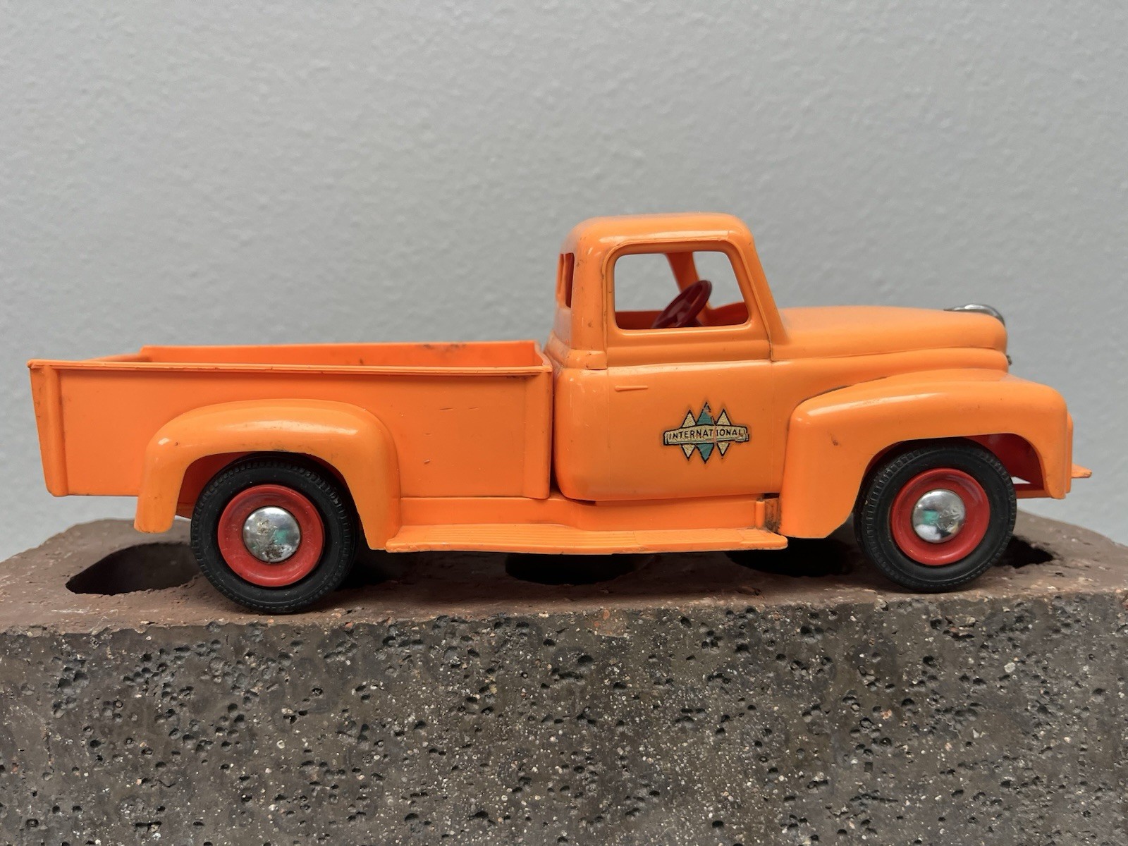 Vintage 1950s International Harvester Truck PMC Dealer Promo Orange Vintage 1950s International Harvester Truck PMC Dealer Promo Orange