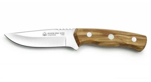 PUMA IP GRANADA OLIVE WOOD HANDLE FIXED BLADE HUNTING KNIFE W/ LEATHER SHEATH 82