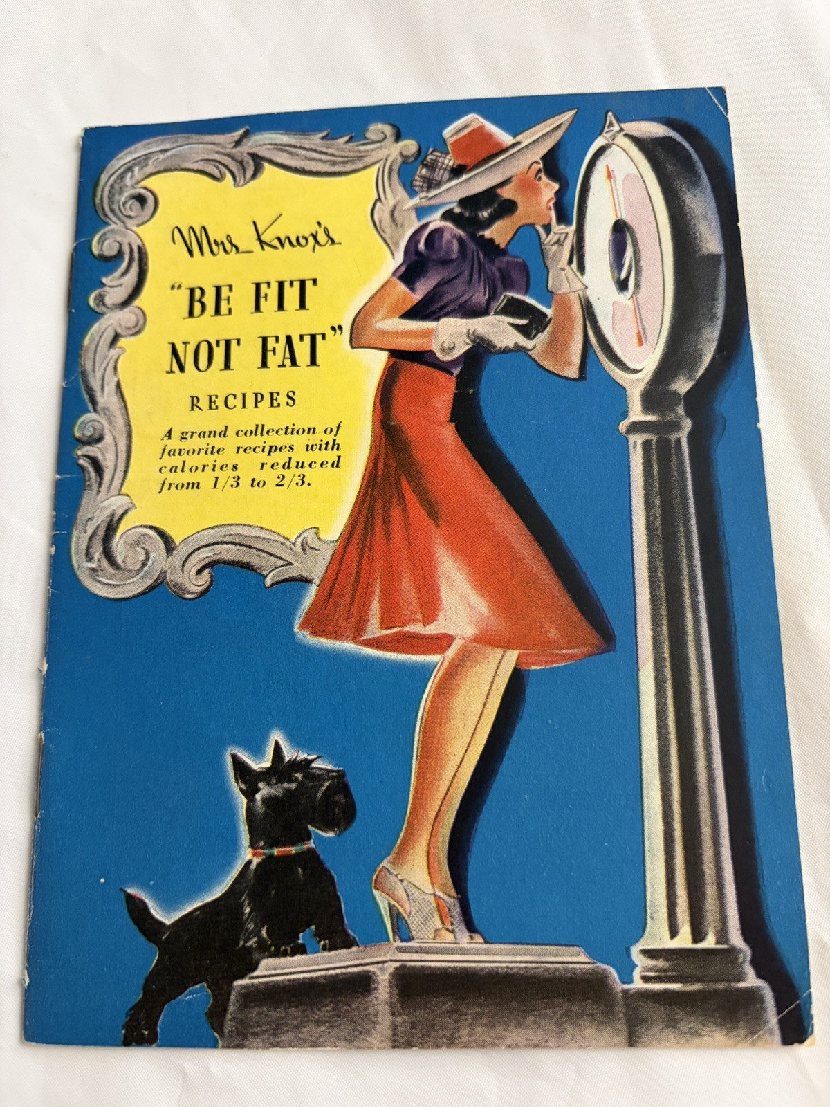 Vintage 1941 Mrs. Knox\'s Be Fit Not Fat Gelatine Recipe Booklet Scottie Dog