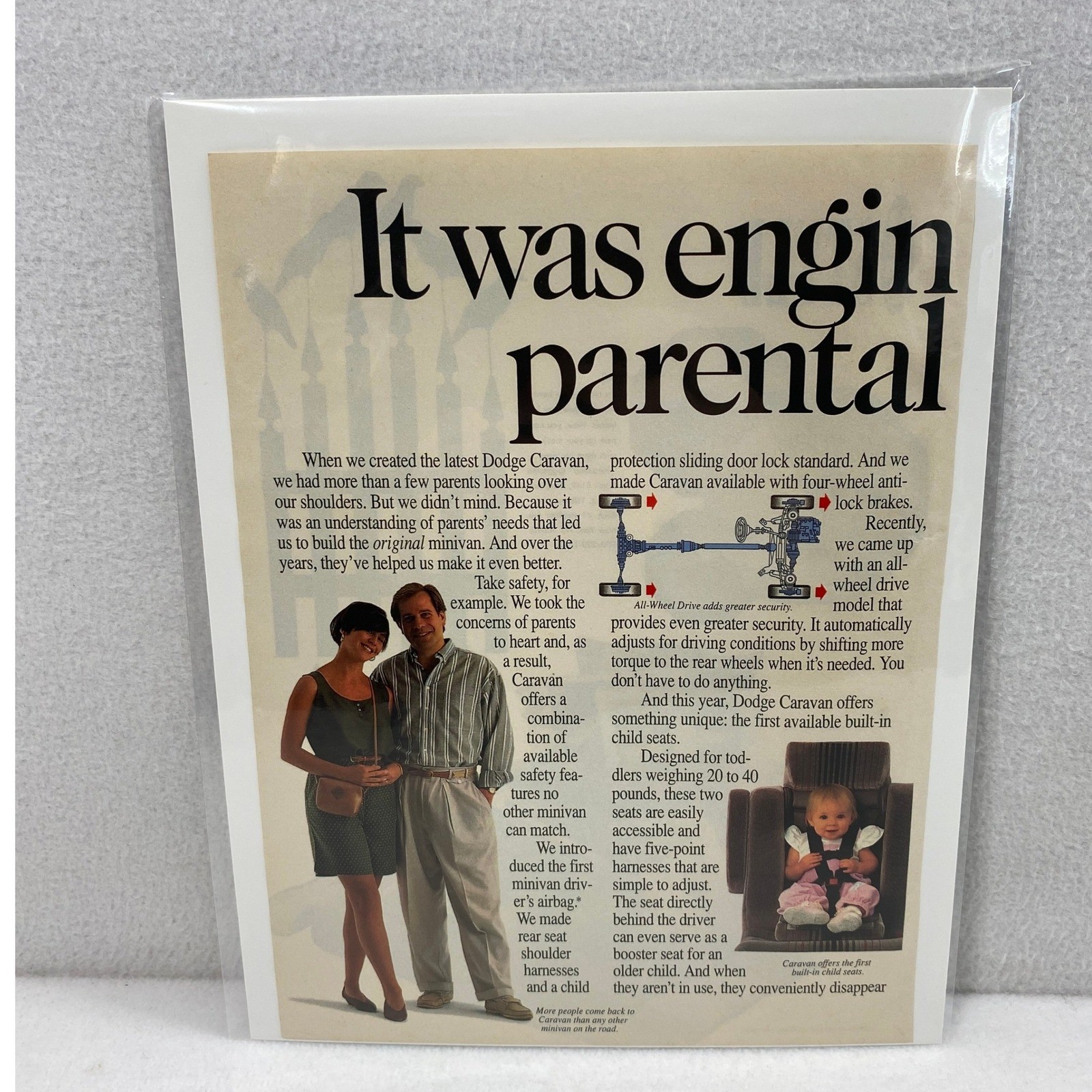 Vintage 1992 Print Ad Dodge Caravan Genuine Magazine Advertisement Ephemera Vintage 1992 Print Ad Dodge Caravan Genuine Magazine Advertisement Ephemera