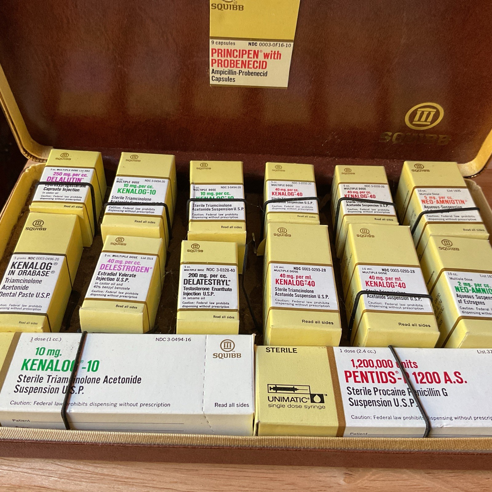 Vintage Squibb Medical Advertising Pharmacy Medicines Products Empty Boxes Vintage Squibb Medical Advertising Pharmacy Medicines Products Empty Boxes