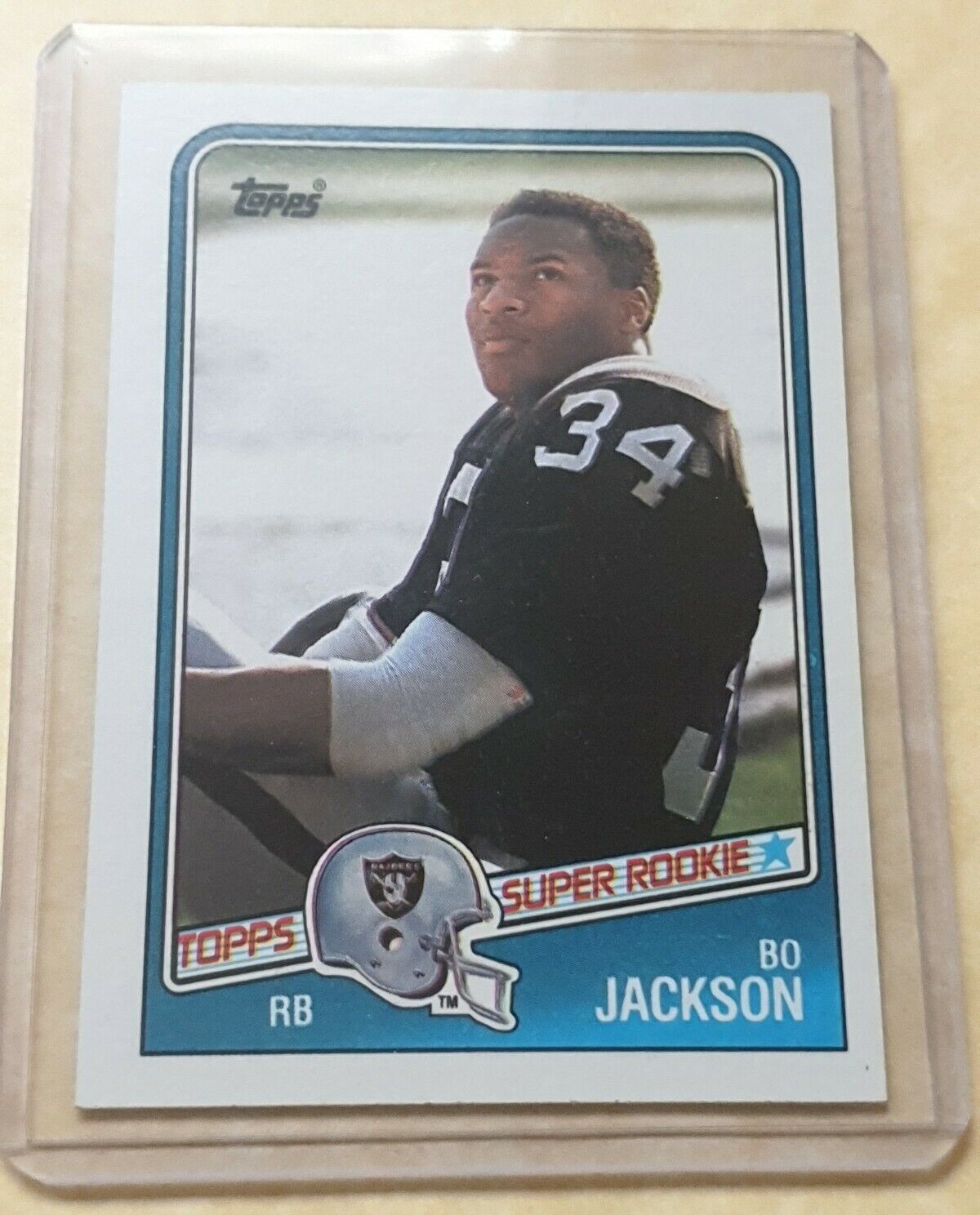 1988 BO JACKSON SUPER ROOKIE CARD TOPPS #327 LOS ANGELES RAIDERS COLLECTION