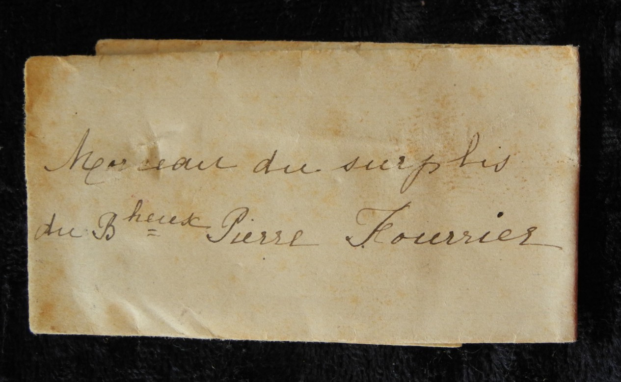 ANTIQUE PIERRE FOURIER POCKET SHRINE RELIC ENVELOPE WITH ORIGINAL WAX SEAL (Z8