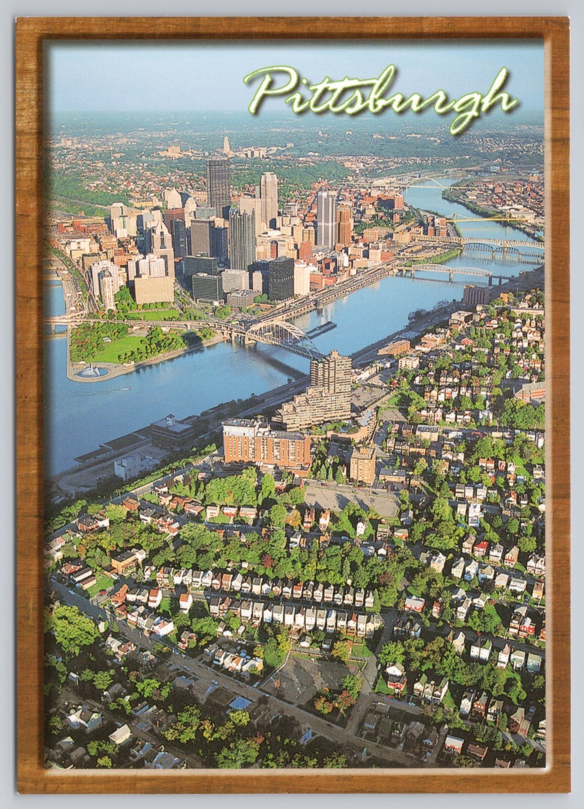 Postcard Aerial view from Pittsburgh\'s west side \ Postcard Aerial view from Pittsburgh\'s west side \