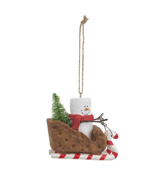 S'more in a  Graham Cracker Sled Ornament