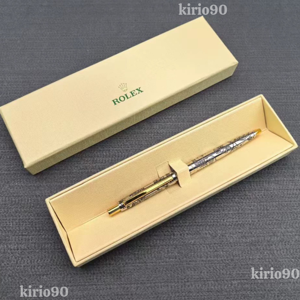 ROLEX Vintage Collectible Ballpoint Pen Silver Gold Luxury New With box Vip✨