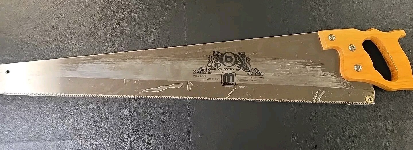 Hand Saw D.I.Y. BOMFIO MEIJER  Special Professional Steel 26” Made In Brazil 
