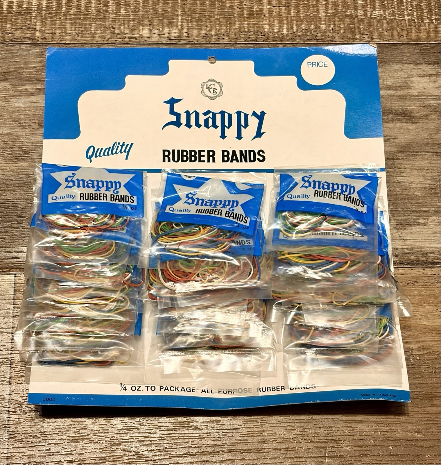 Vintage Snappy Rubber Bands Store Display With Original Packages Vintage Snappy Rubber Bands Store Display With Original Packages