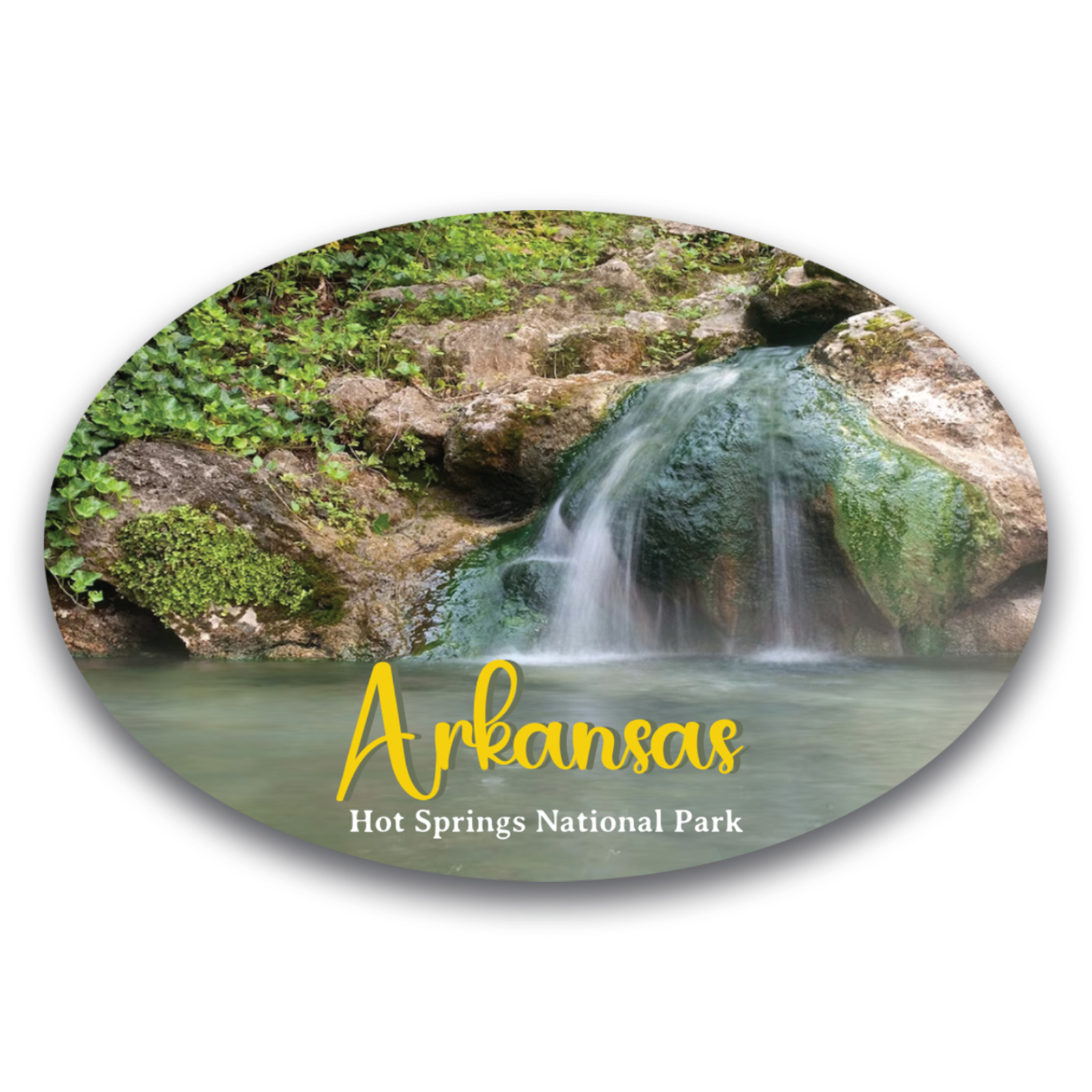 Magnet Me Up Arkansas Hot Springs National Park Scenic Oval Magnet Decal, 4x6 In