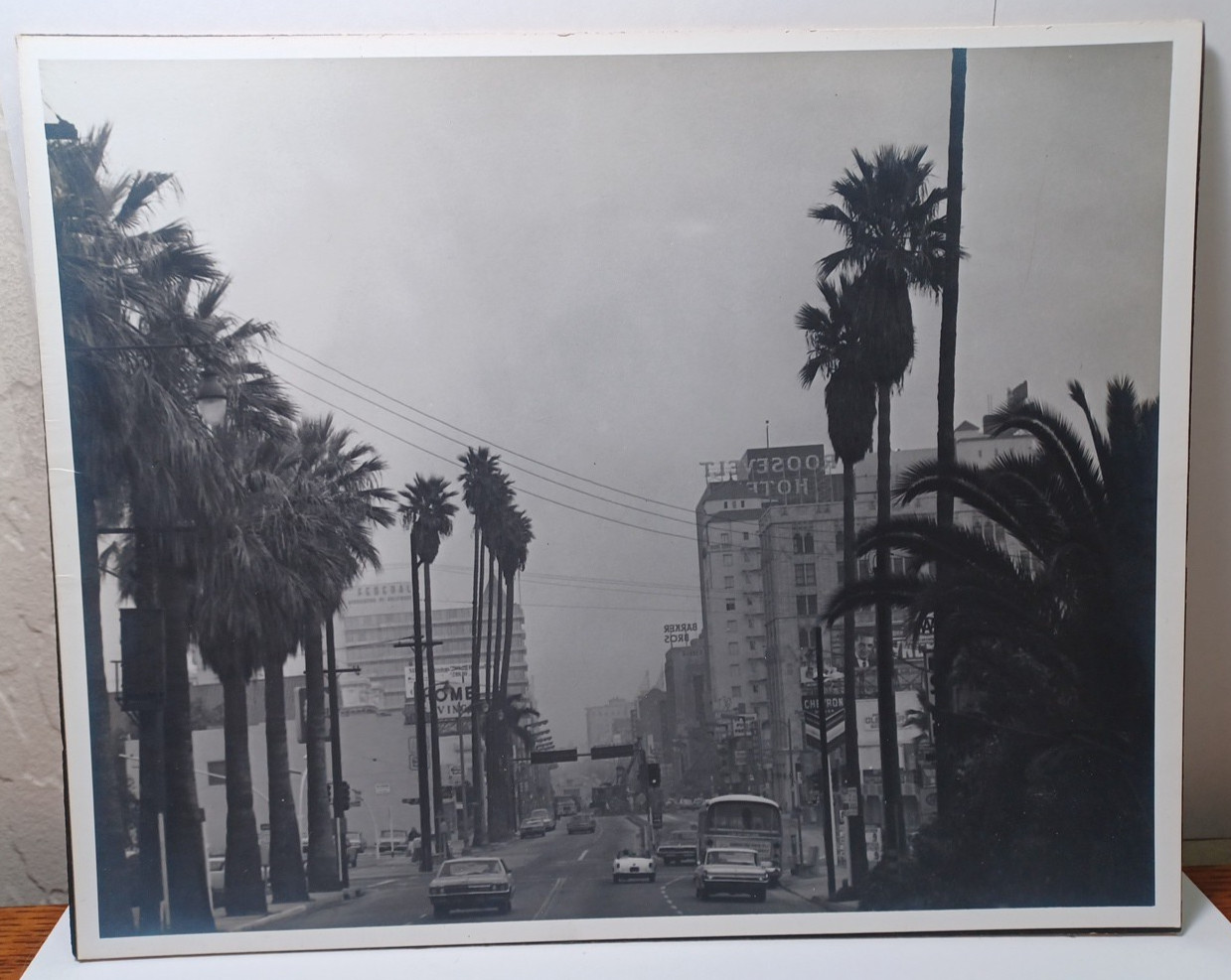 1966 Hollywood Blvd Roosevelt Hotel Chevron 8 x 10 Mounted Photo JRR47 1966 Hollywood Blvd Roosevelt Hotel Chevron 8 x 10 Mounted Photo JRR47