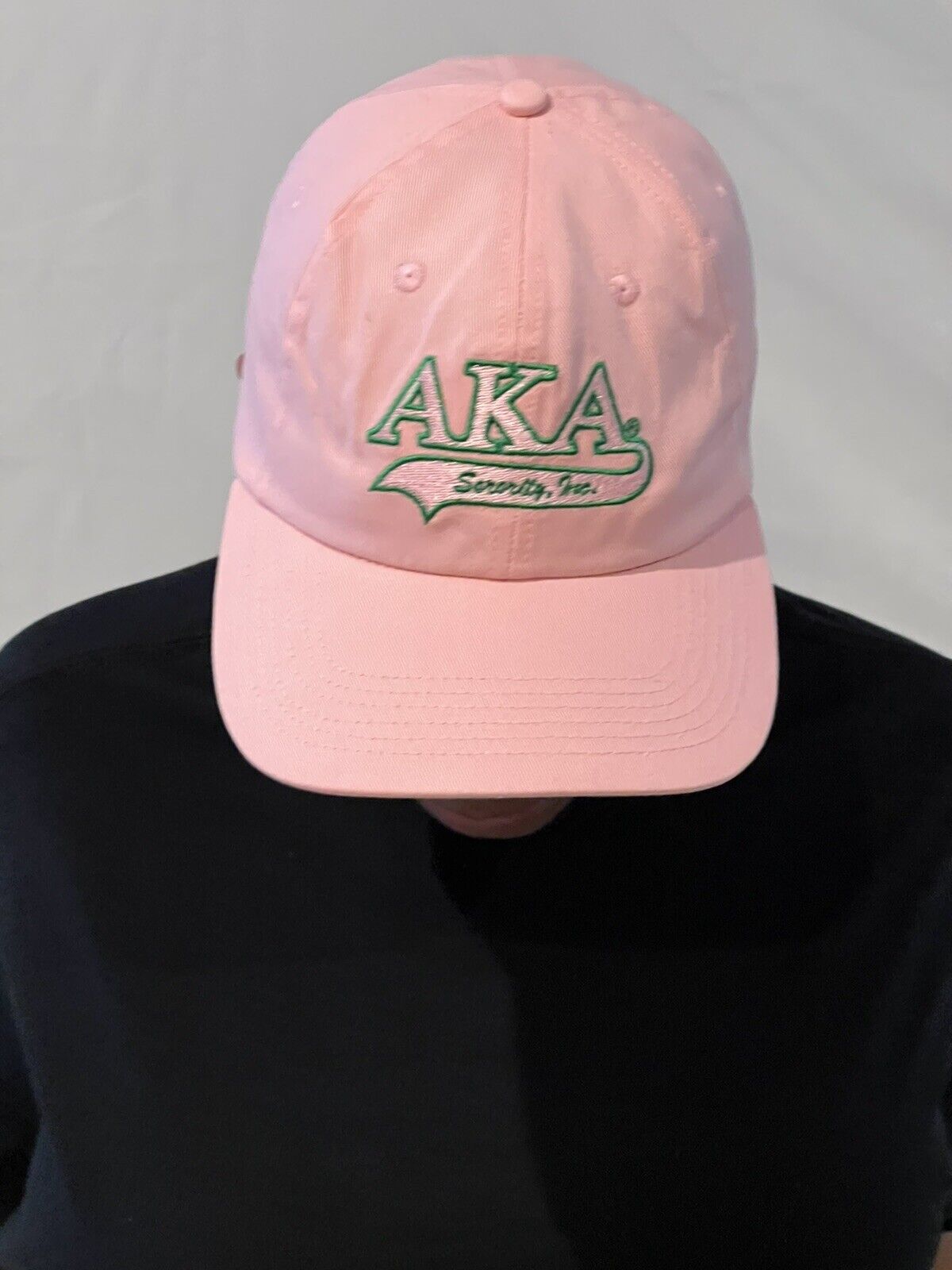 Alpha Kappa Alpha Satin Lined Baseball Cap Pink