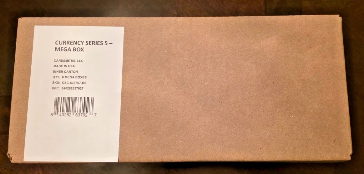 2025 Cardsmiths Currency Series 5 Mega Box Inner Case (6 Boxes) NEW SEALED 2025 Cardsmiths Currency Series 5 Mega Box Inner Case (6 Boxes) NEW SEALED