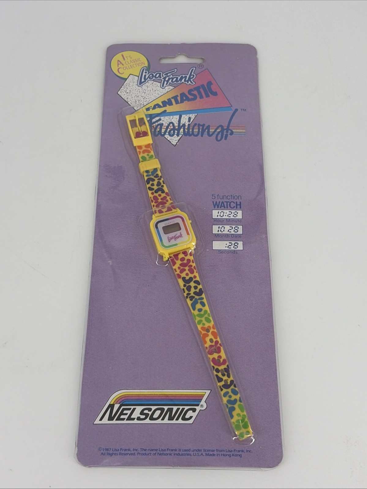 ULTRA RARE VINTAGE 1987 LISA FRANK Watch Fantastic Fashions Nelsonic SEALED MOC