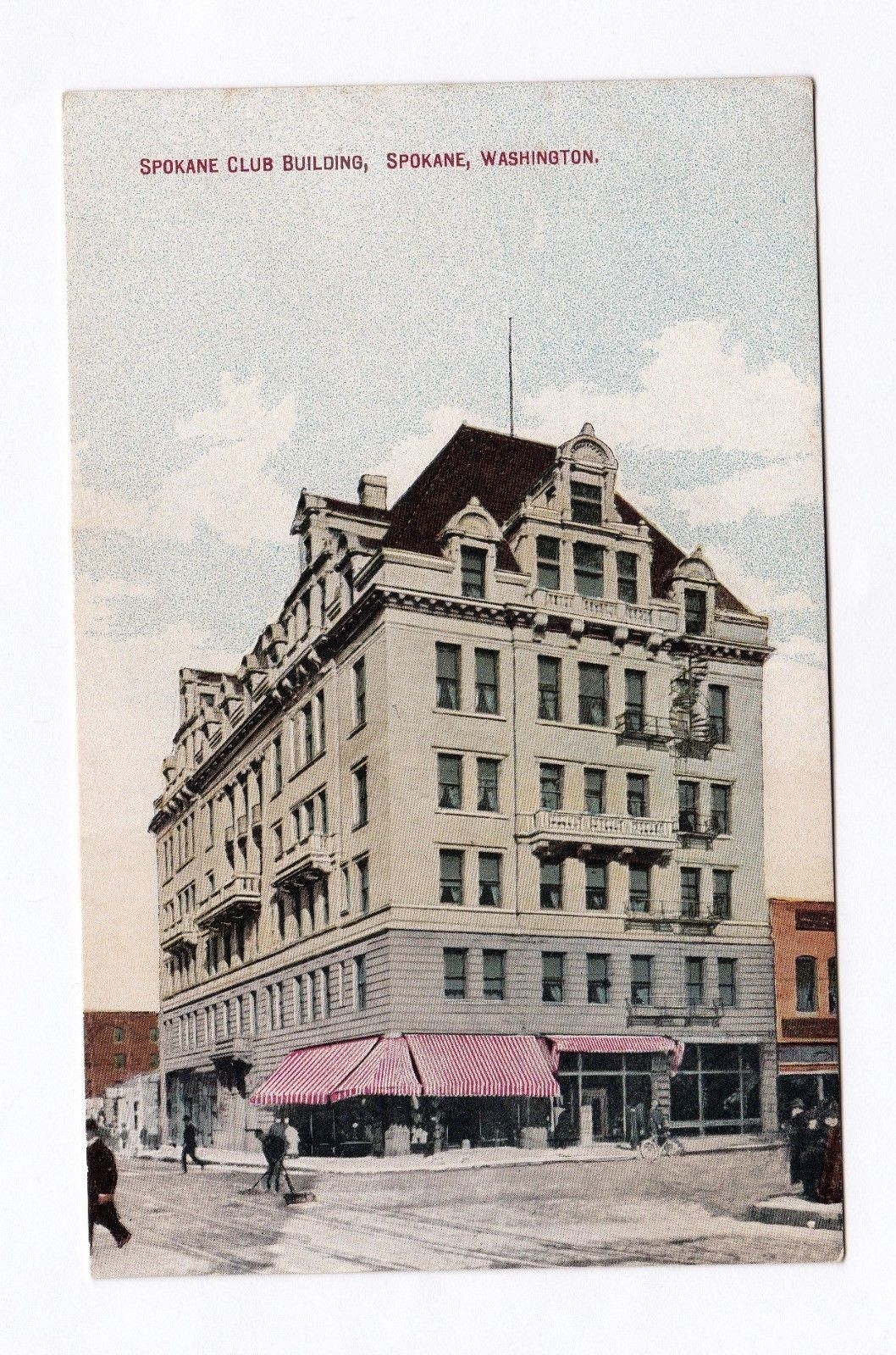 Spokane Club Building Legion Building Spokane Washington Postcard