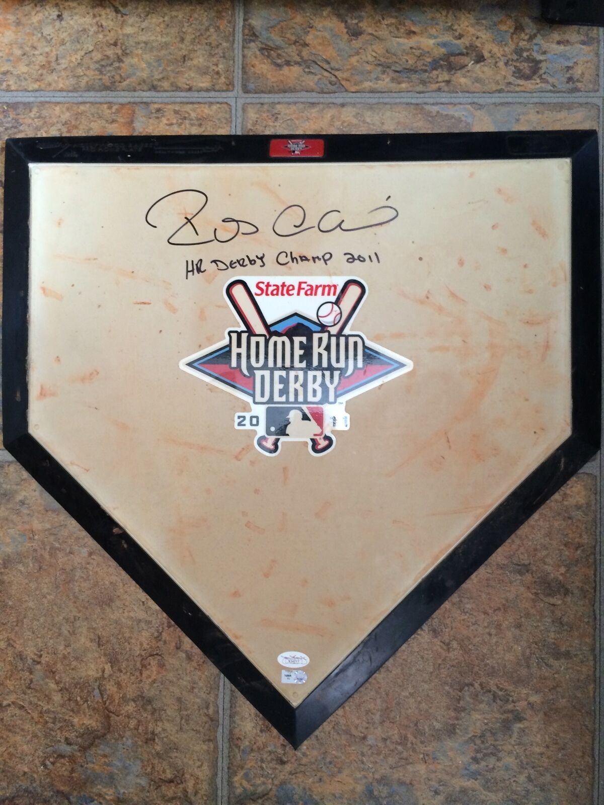2011 HR Derby Signed Home plate by Robinson Cano-1/1  MLB/ASG History-JSA MLB