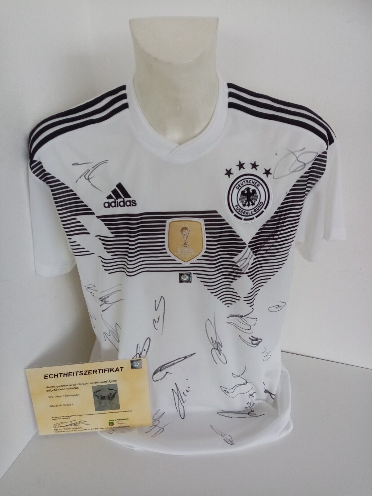 Germany Jersey Teamsigniert DFB WM 2018 COA Football World Champion adidas New L