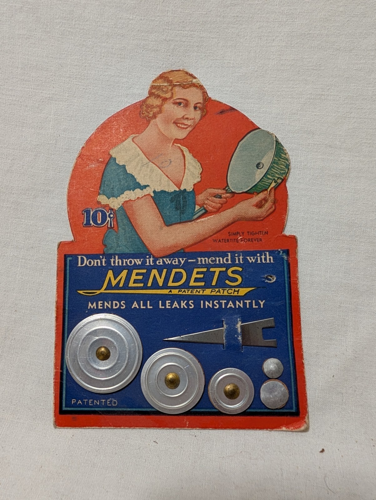 Vintage 1940s Mendets Collette Manufacturing Co. USA Mends Leaks 5 Pieces