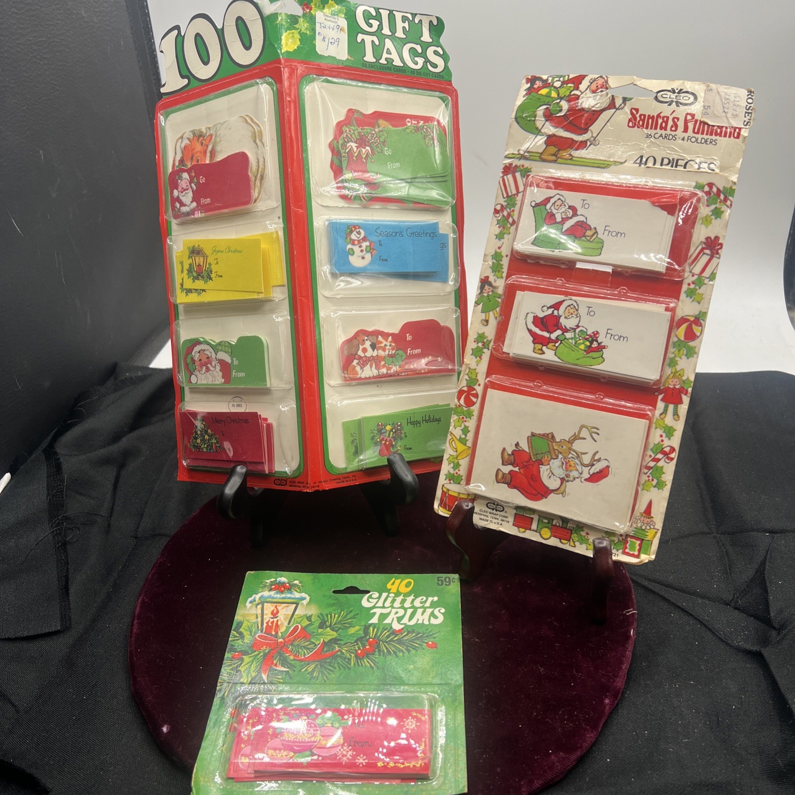 Lot 150 Vintage 60s/70s Christmas Gift Tags Trims Cleo Santa Die Cuts Glitter Lot 150 Vintage 60s/70s Christmas Gift Tags Trims Cleo Santa Die Cuts Glitter