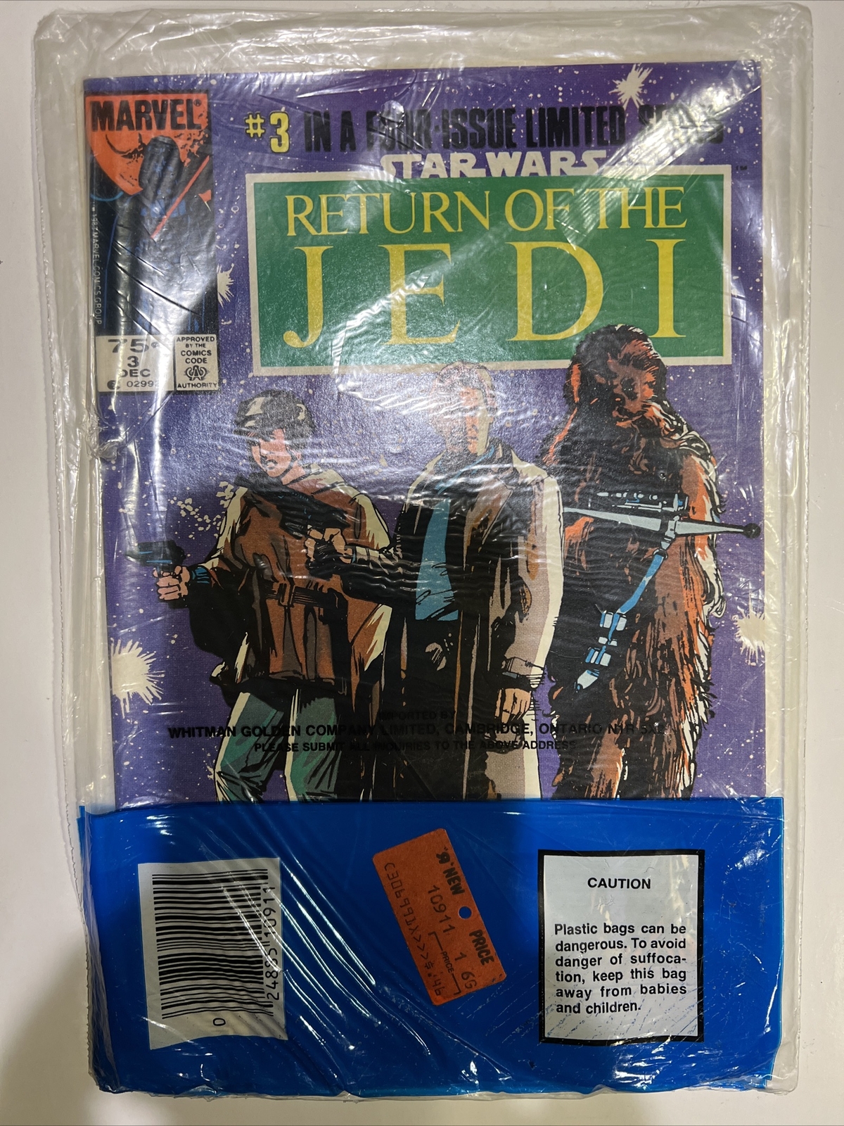 1983 STAR WARS Return of the Jedi Marvel Comics #3 #4 Sealed 2-Pack Vintage
