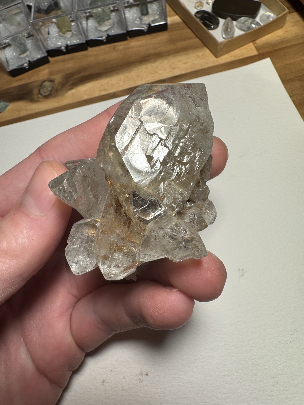 Very Interesting Etched Topaz Crystal Cluster from Mimoso du Sol Brazil Very Interesting Etched Topaz Crystal Cluster from Mimoso du Sol Brazil