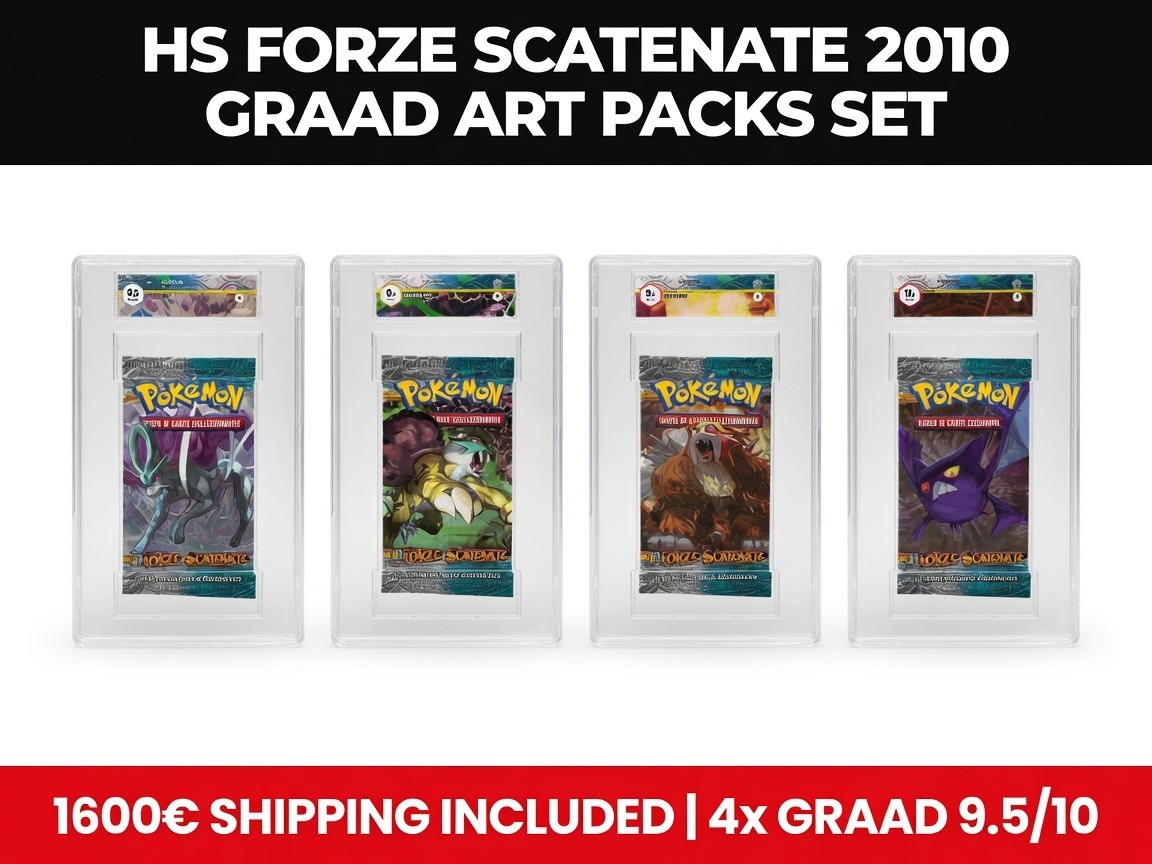 Pokemon HS Unleashed Forces 2010 GRADE 9.5/10 Art Packs Set Entei Raikou Suicune