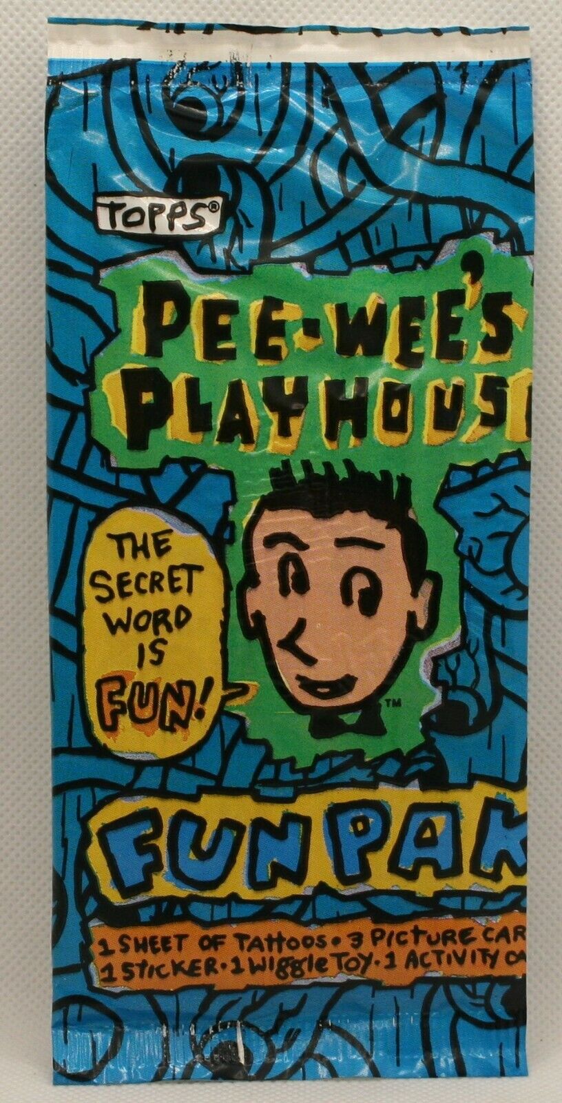 1988 TOPPS PEE-WEE'S PLAYHOUSE FUN PAK FACTORY SEALED WAX PACK UNOPENED 