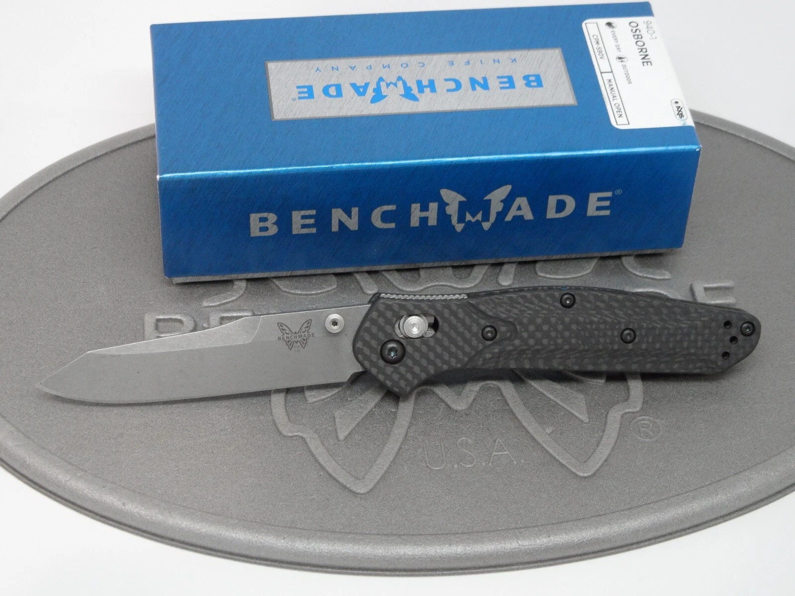 Benchmade 940 Osborne Carbon Fiber AXIS Lock Folding Knife Reverse Tanto USA Benchmade 940 Osborne Carbon Fiber AXIS Lock Folding Knife Reverse Tanto USA