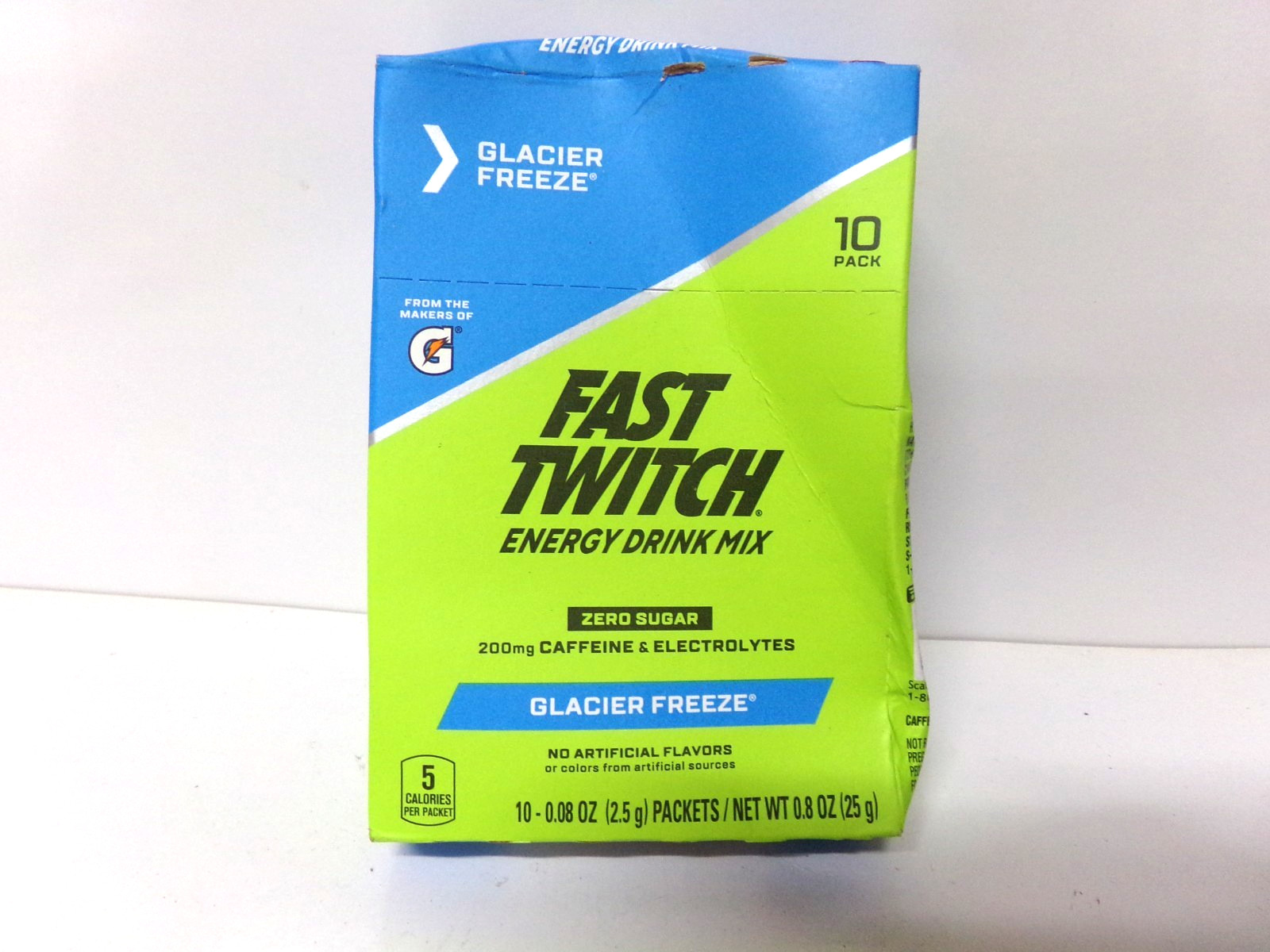 Gatorade 1 Box FAST TWITCH 10 Powder Sticks ~ GLACIER FREEZE Caffeine 2026 READ