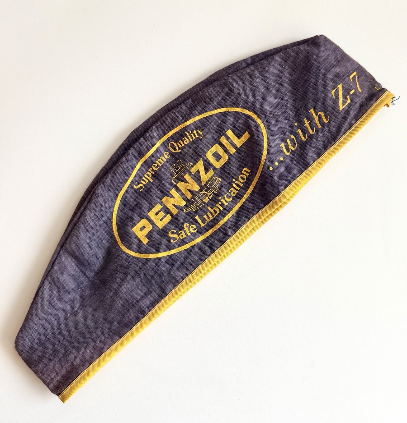 Vintage 1960s Pennzoil Z-7 Gas Station Attendant Hat Jockey Cap Gas & Oil Ad Vintage 1960s Pennzoil Z-7 Gas Station Attendant Hat Jockey Cap Gas & Oil Ad