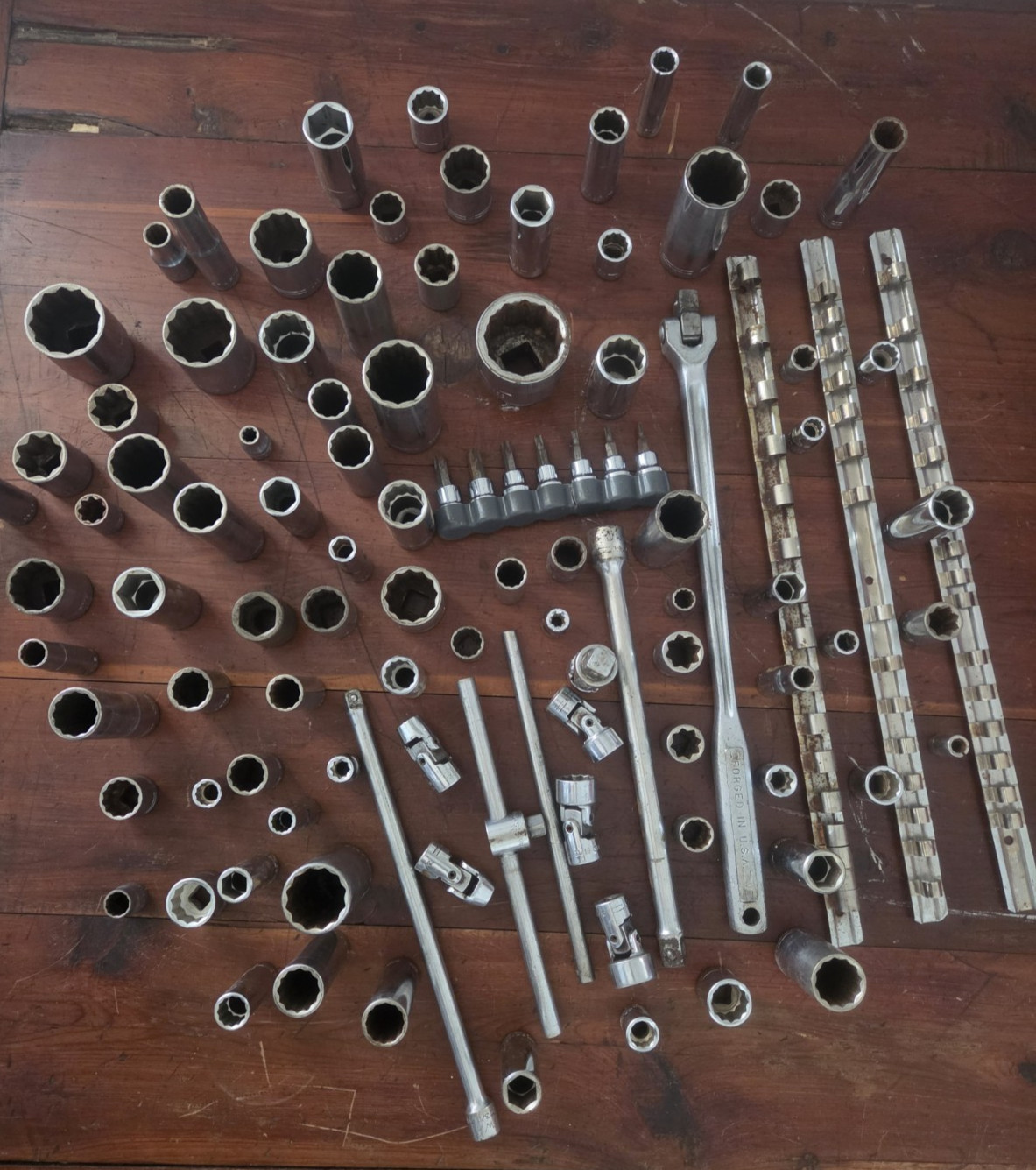 HUGE Vintage Craftsman Socket plus 105+ Pieces Metric SAE - 21 lbs USA HUGE Vintage Craftsman Socket plus 105+ Pieces Metric SAE - 21 lbs USA