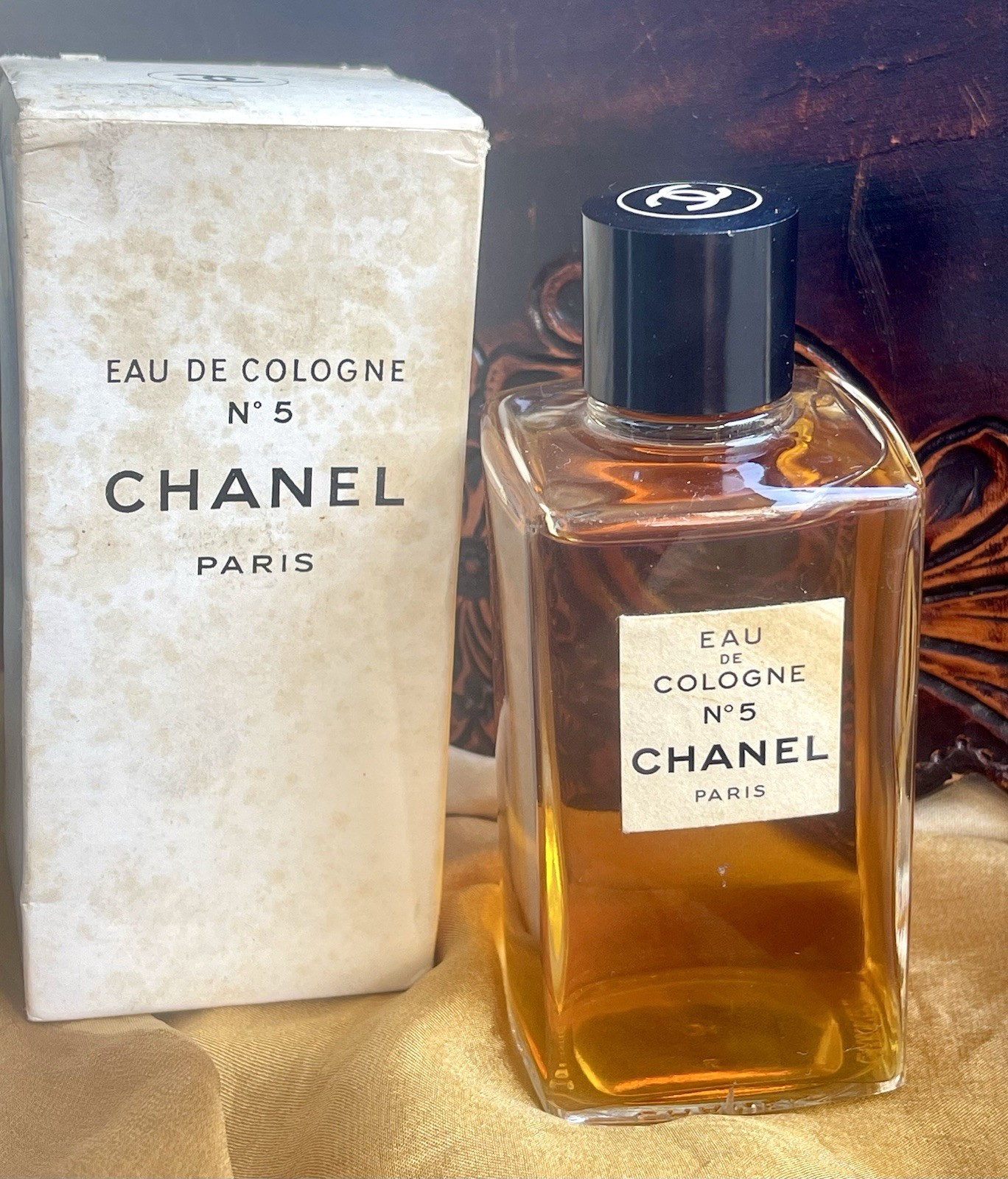 VINTAGE Rare CHANEL No.5 Paris COLOGNE P.M. Size W/ Original Box