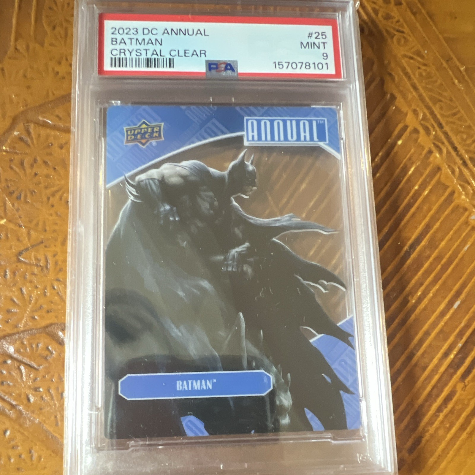 🔥Low Pop RARE Upper Deck 2023-24 DC Annual Batman Crystal Clear #25 PSA 9 /10🔥 🔥Low Pop RARE Upper Deck 2023-24 DC Annual Batman Crystal Clear #25 PSA 9 /10🔥
