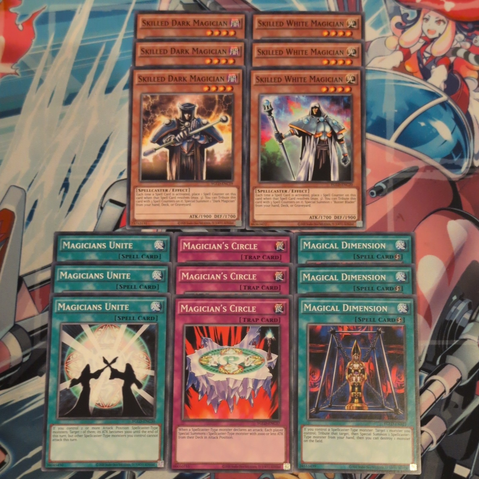 15cd YGLD-EN Skilled Dark & White Magician, Unite, Circle & Dimension UNL YuGiOh 15cd YGLD-EN Skilled Dark & White Magician, Unite, Circle & Dimension UNL YuGiOh