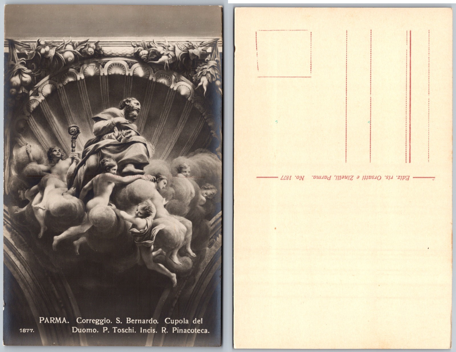 RPPC Correggio Cupola Fresco Angels Saint Clouds Art Photo Postcard RPPC Correggio Cupola Fresco Angels Saint Clouds Art Photo Postcard