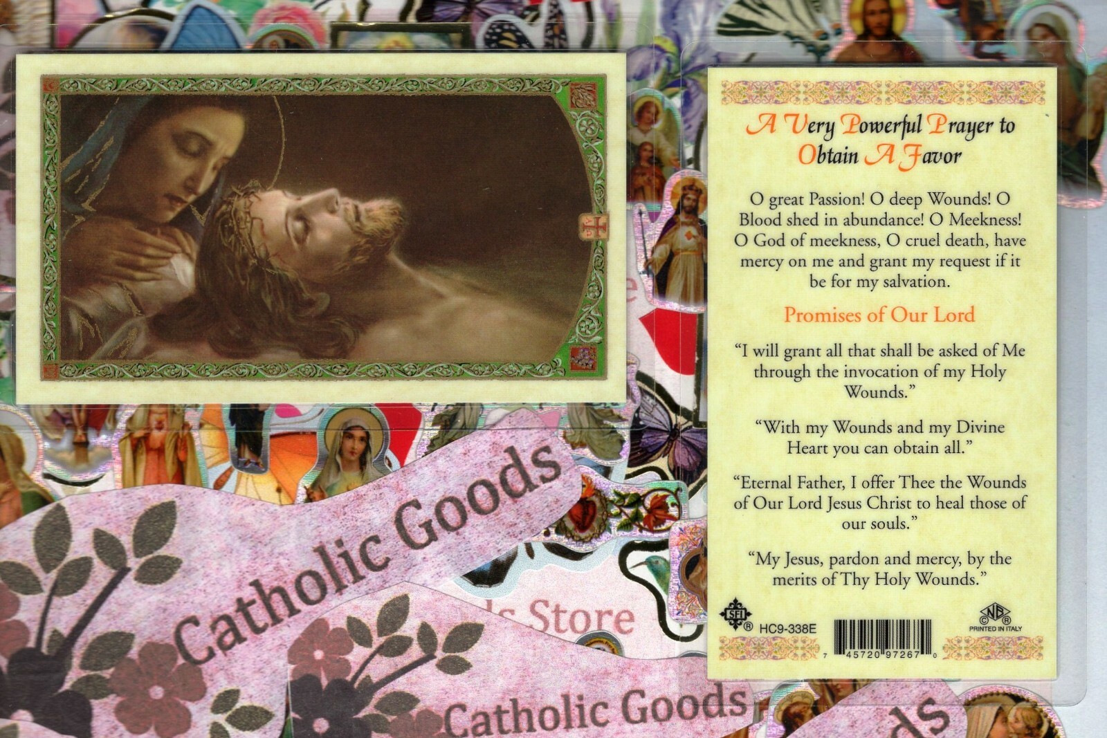 A Very Powerful Prayer to Obtain a Favor  - Laminated Holy Card 338E