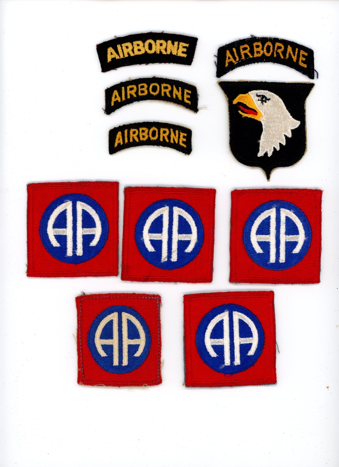 WW2 WWII US 101st and 82nd Airborne patch lot WW2 WWII US 101st and 82nd Airborne patch lot