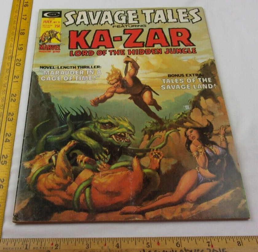 Savage Tales #11 Ka-Zar Marvel magazine F+ Curtis