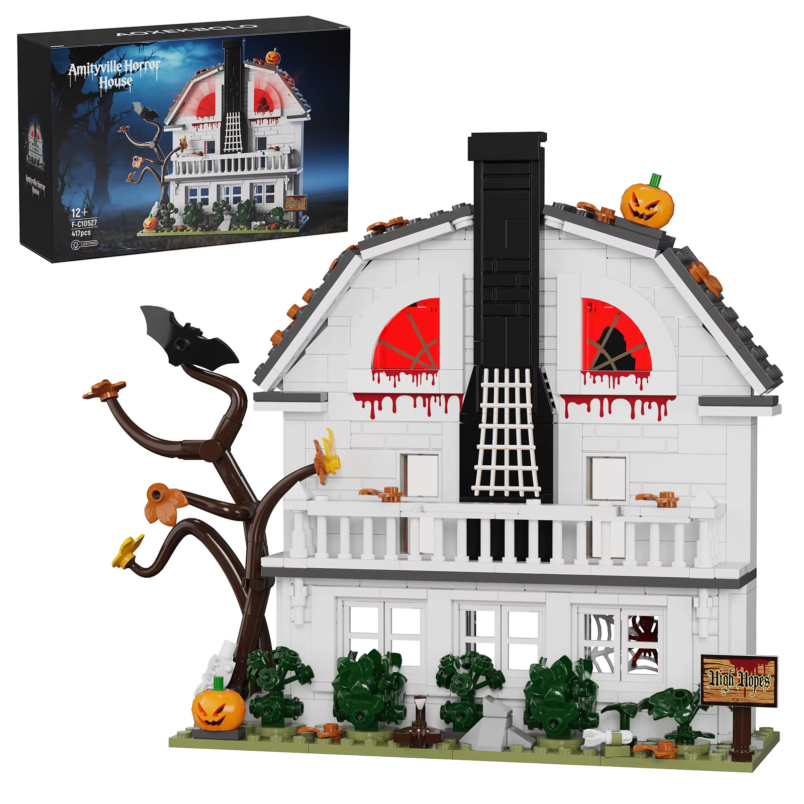 Amityville Horror House Building Blocks Set Halloween Plastic Construction Toy