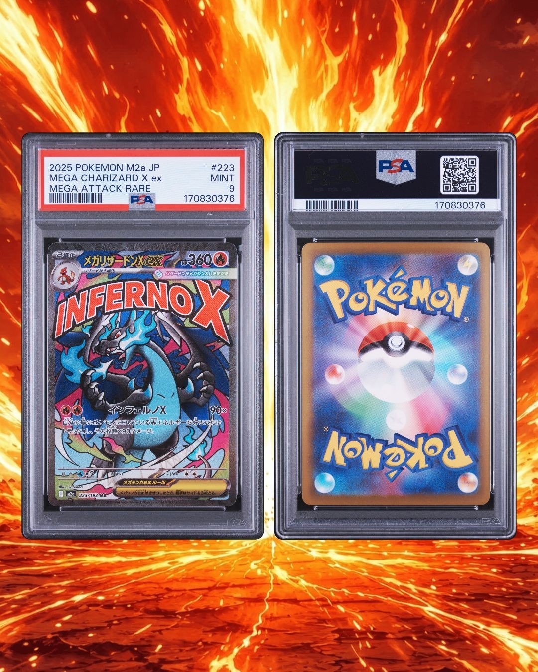 Pokemon Card - PSA 9 Mega Charizard X ex 223/193 - Mega Dream (Japanese) {713}