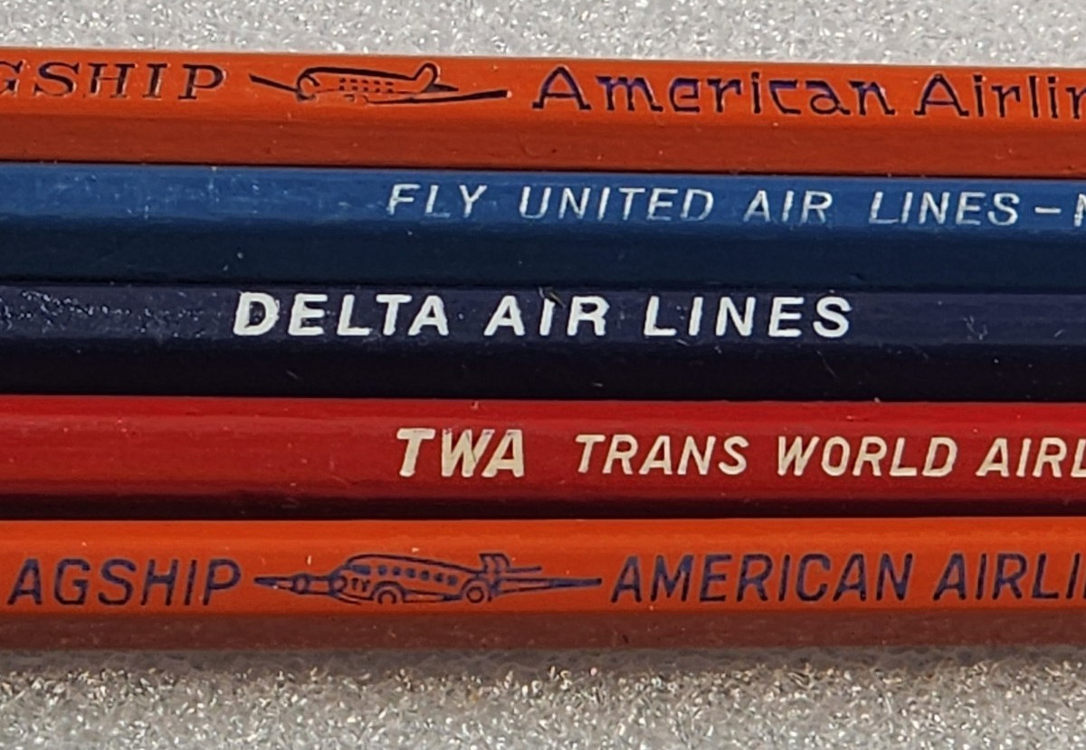 Vtg. 1940-50's Flagship American Airlines Inc. No. 3 Advertising Pencil & Others Vtg. 1940-50's Flagship American Airlines Inc. No. 3 Advertising Pencil & Others
