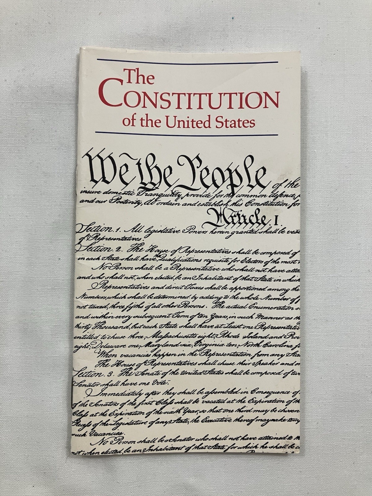 Bicentennial Commission Constitution of the United States, 1988 printing