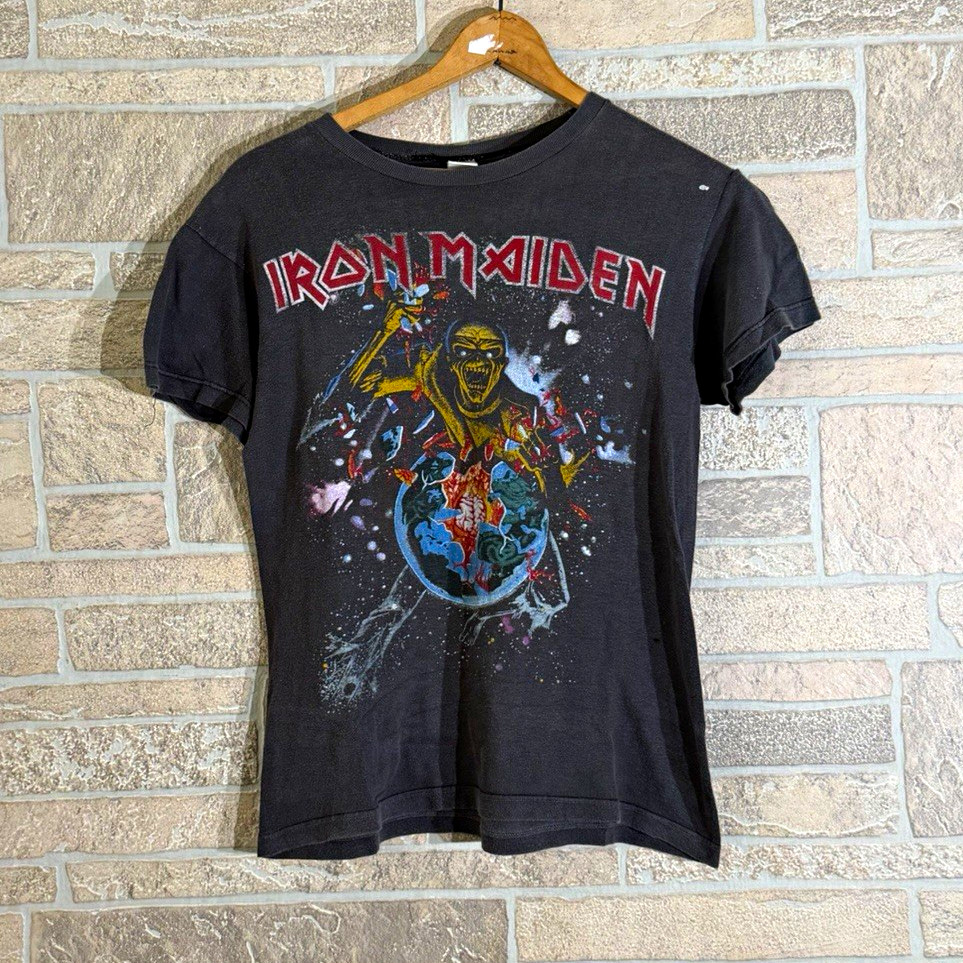Vintage Iron Maiden World Piece Tour \'83 Part 1 Graphic T-Shirt, Black