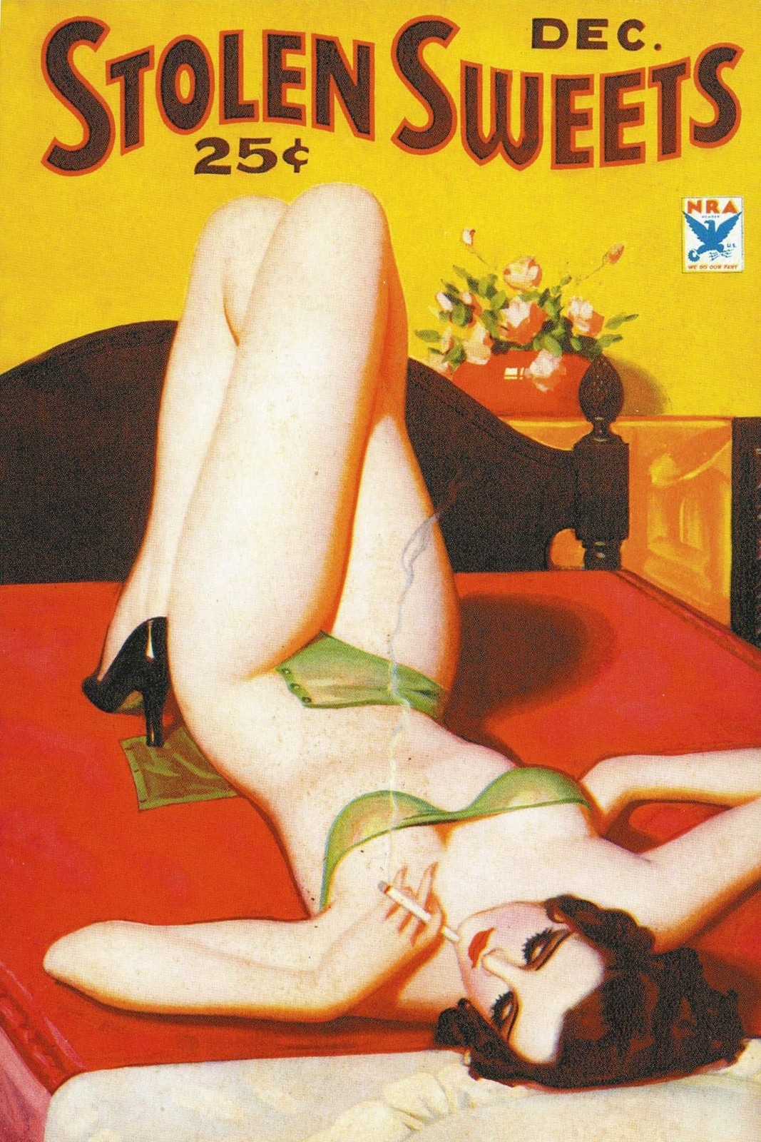 Stolen Sweets (Vintage 1930s) Poster - Risqué Art Deco 24x36” - Premium 💎 Art Stolen Sweets (Vintage 1930s) Poster - Risqué Art Deco 24x36” - Premium 💎 Art
